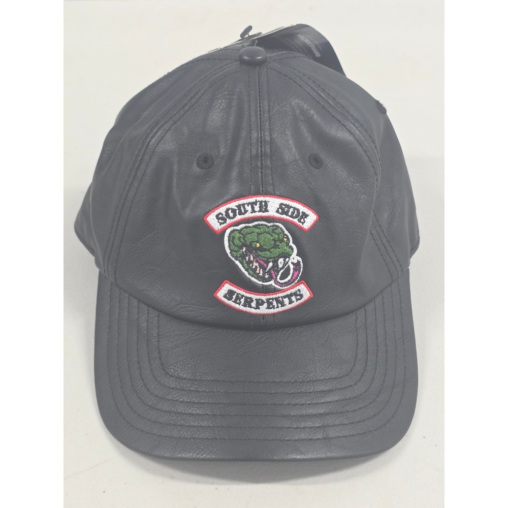 Hot Topic Riverdale South Side Serpents Faux Leather Dad Cap Black Hat 11377154
